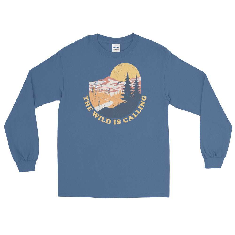 "THE WILD IS CALLING" River - Men’s Long Sleeve Shirt