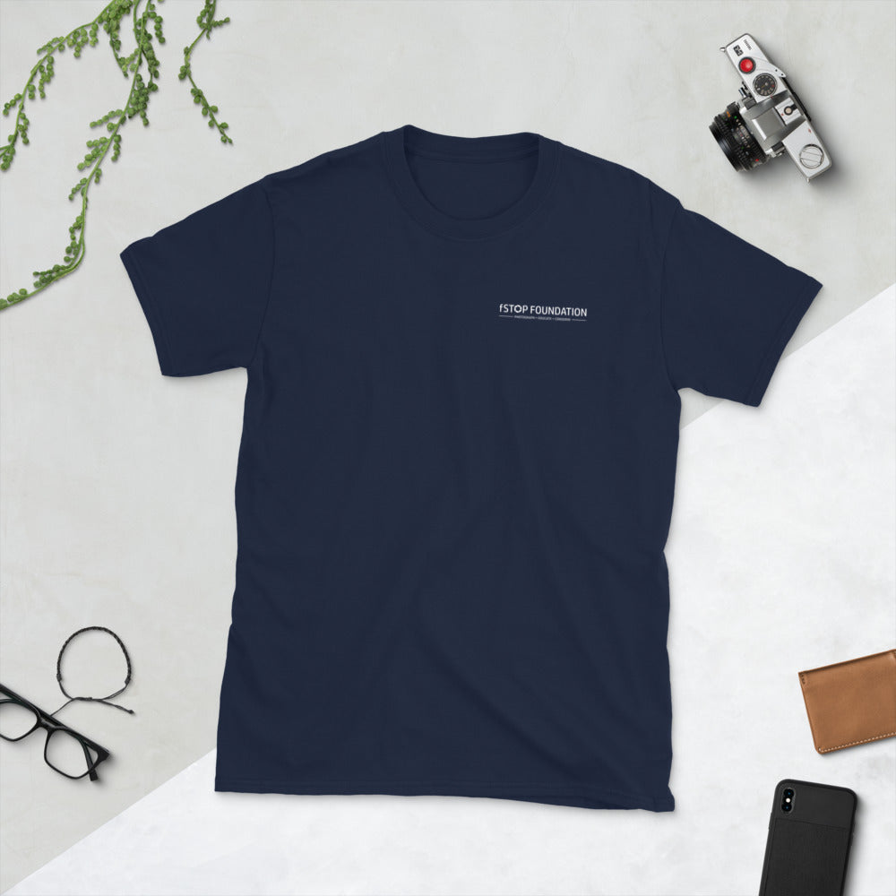 fStop's Short-Sleeve Unisex T-Shirt with logo in front and "I Speak for the Panther" on back.