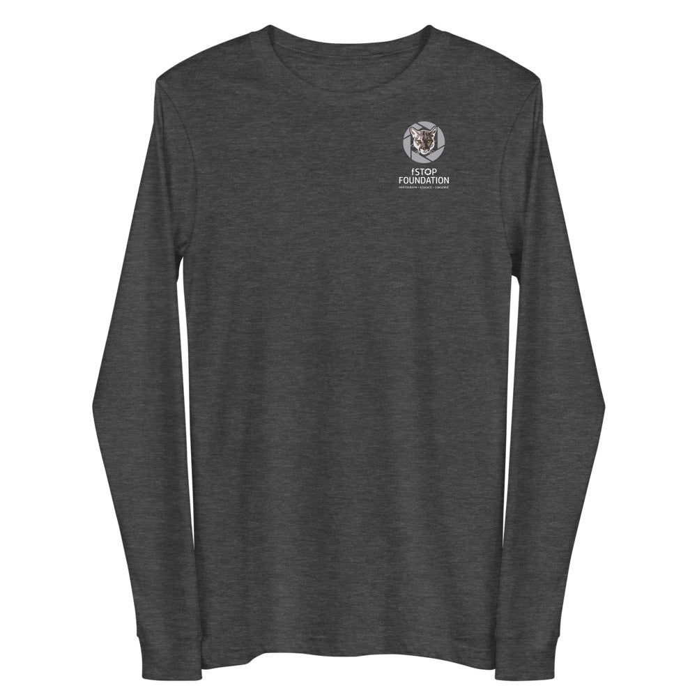 Unisex Long Sleeve Tee with fStop Logo.