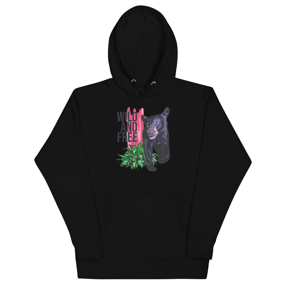 "WILD AND FREE" Bear Unisex Hoodie