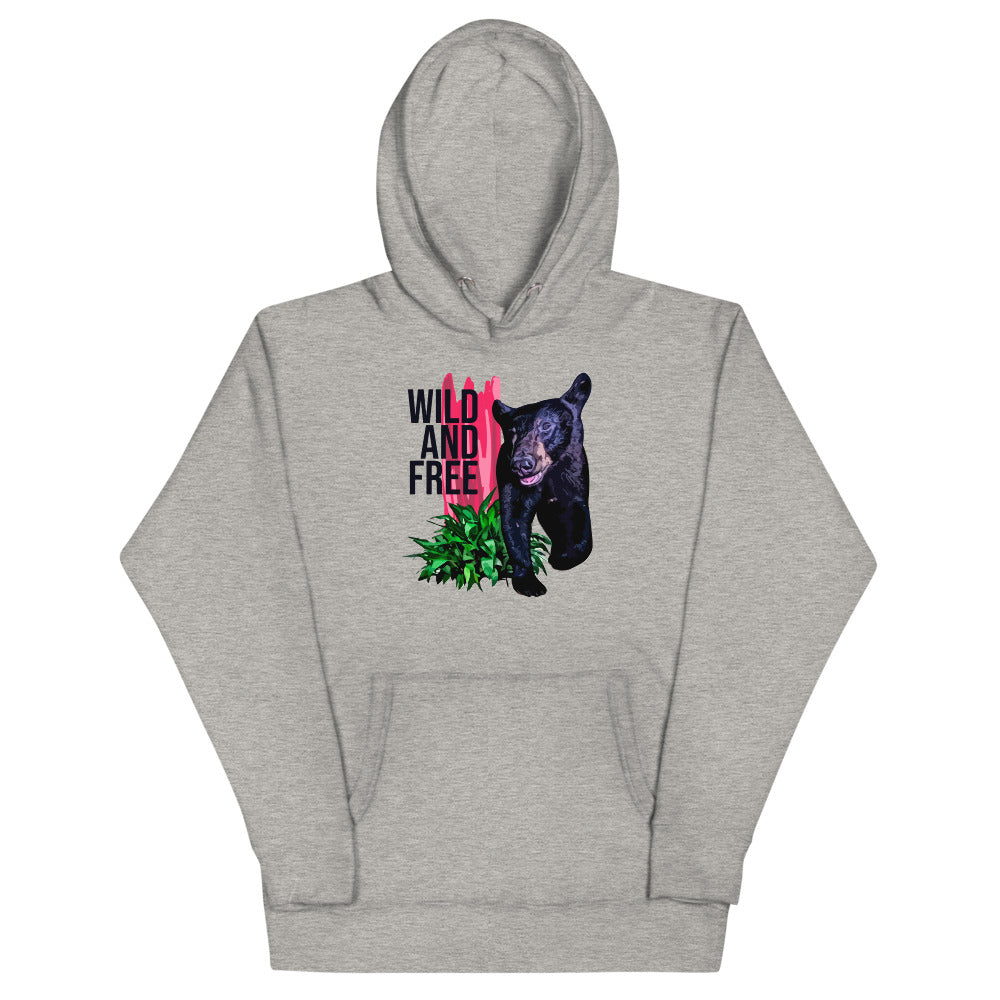 "WILD AND FREE" Bear Unisex Hoodie