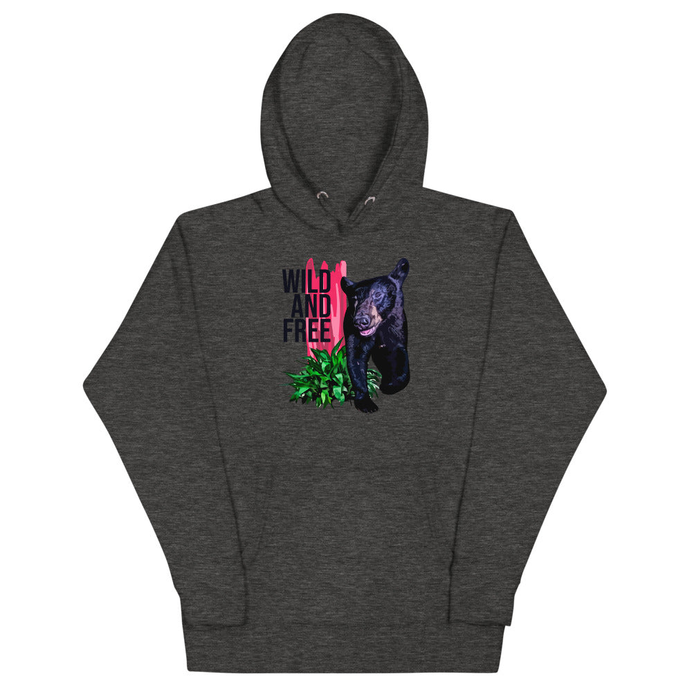 "WILD AND FREE" Bear Unisex Hoodie