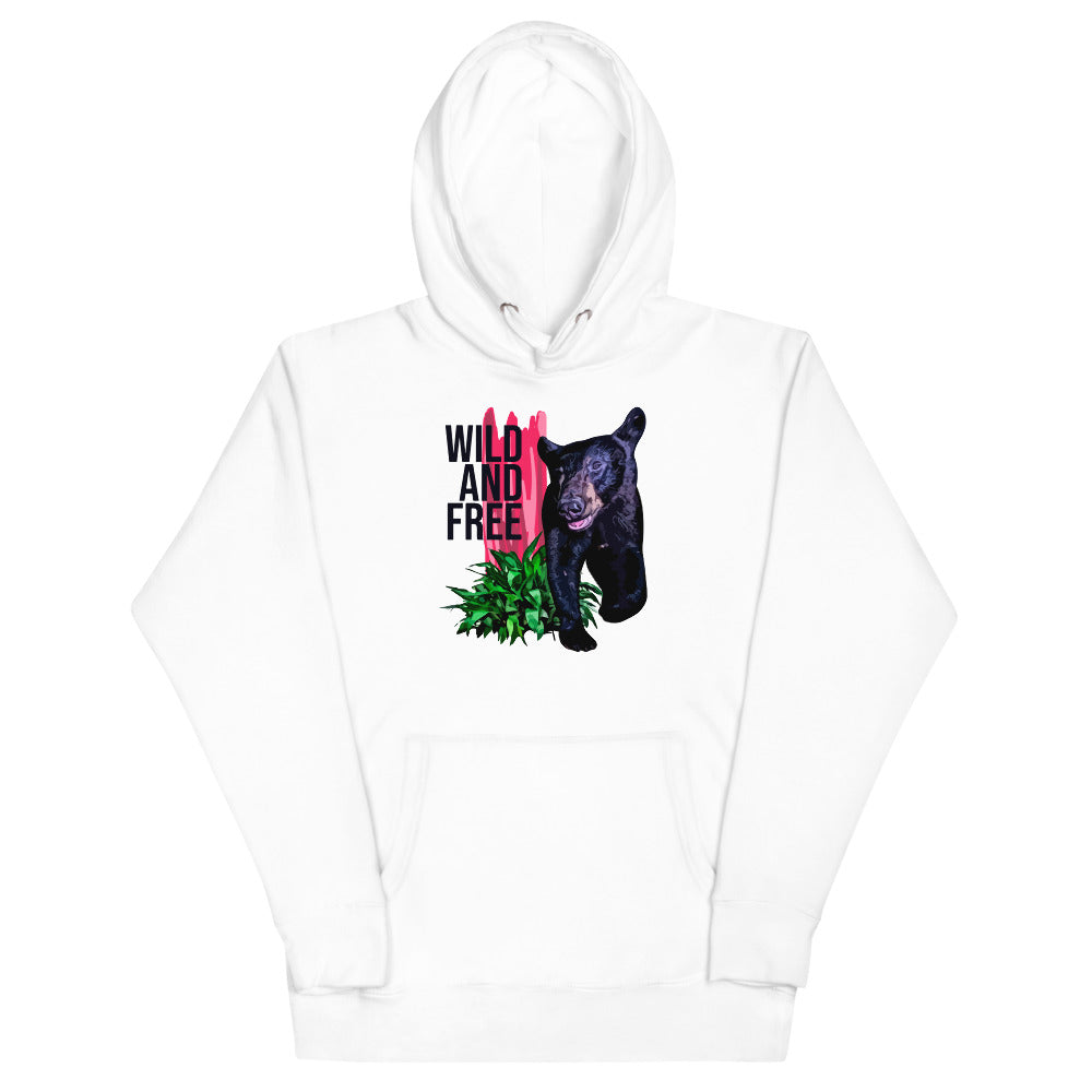 "WILD AND FREE" Bear Unisex Hoodie