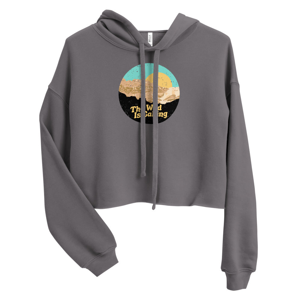 "THE WILD IS CALLING" Photographer Crop Hoodie