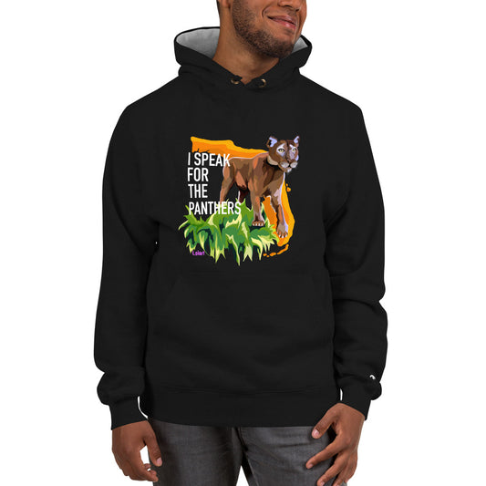 fStop Champion Hoodie with I Speak for the Panther Design