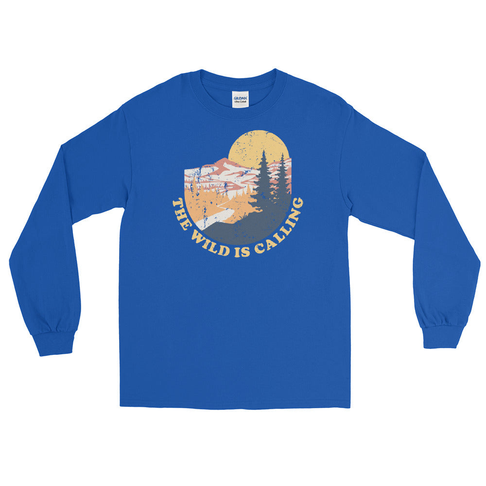 "THE WILD IS CALLING" River - Men’s Long Sleeve Shirt