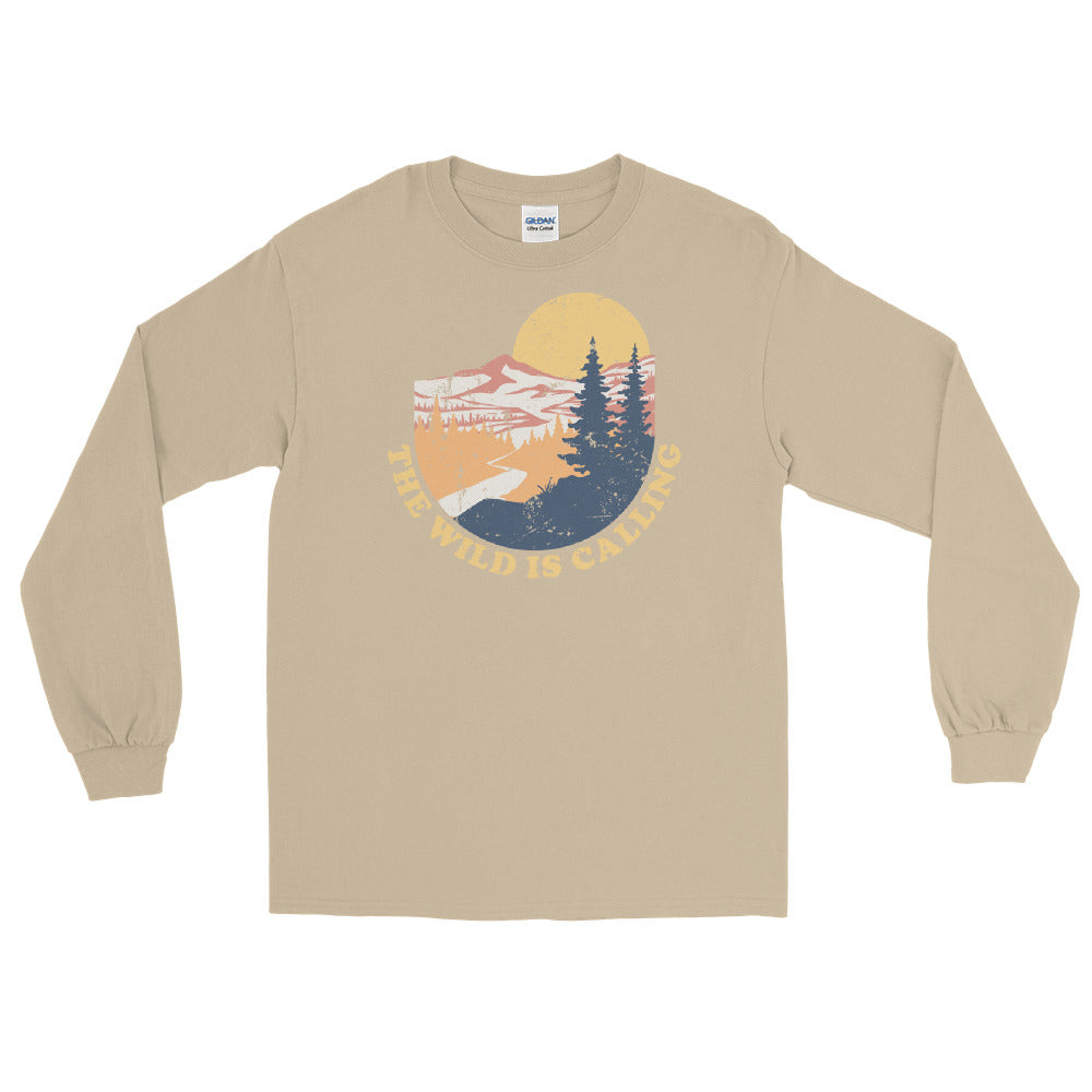 "THE WILD IS CALLING" River - Men’s Long Sleeve Shirt